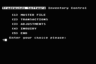 Mail Order Inventory atari screenshot