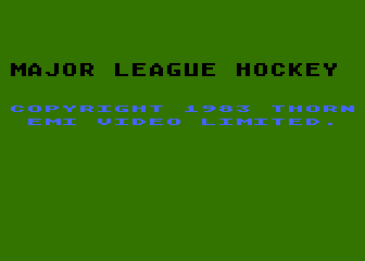 Major League Hockey atari screenshot
