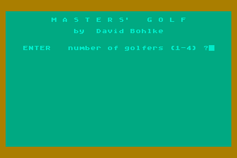 Masters' Golf atari screenshot