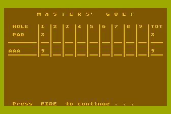 Masters' Golf atari screenshot