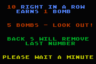 Math Bomber atari screenshot