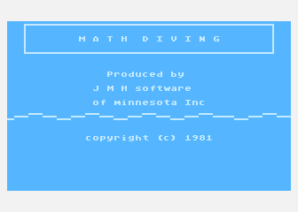 Math Diving atari screenshot