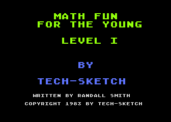 Math Fun for the Young - Level I atari screenshot