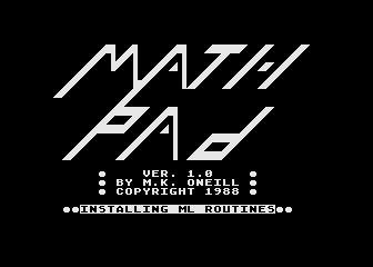 Math Pad atari screenshot