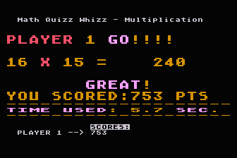 Math Quiz Whizzz - Multiplication and Division