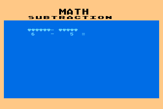 Math - Subtraction atari screenshot