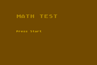 Math Test atari screenshot