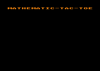 Mathematic-Tac-Toe atari screenshot