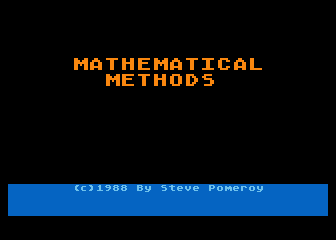 Mathematical Methods atari screenshot
