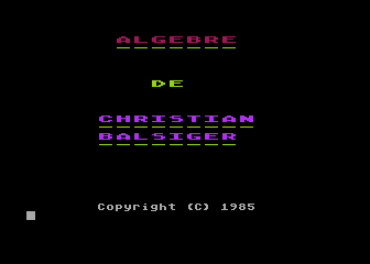 Mathématiques atari screenshot