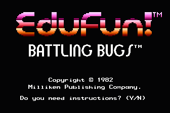 MathFun! - Battling Bugs / Concentraction atari screenshot