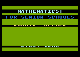 Maths 'O' Level - Year 1 atari screenshot