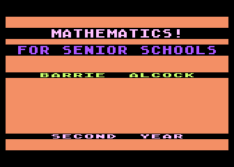 Maths 'O' Level - Year 2 atari screenshot