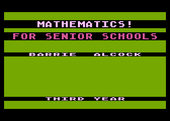 Maths 'O' Level - Year 3 atari screenshot