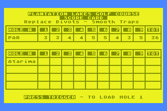 Maxi Golf atari screenshot