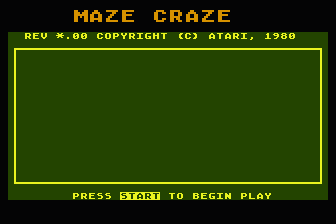 Maze Craze atari screenshot