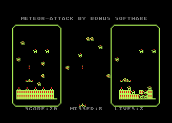 Meteor-Attack atari screenshot