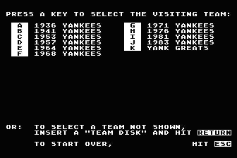 Micro League Baseball - Player Stats / Team Disk - Franchise History - New York Yankees