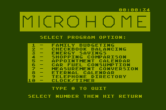 MicroHome atari screenshot