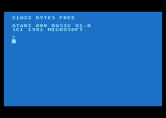 Microsoft BASIC atari screenshot