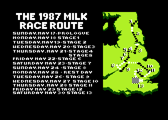 Milk Race atari screenshot