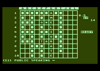 Mini-Crossword atari screenshot