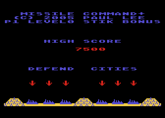 Missile Command+ atari screenshot