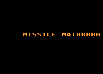 Missile Math atari screenshot