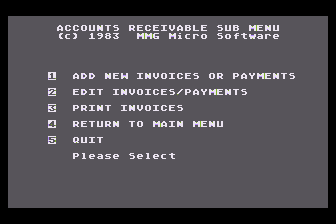 MMG Accounts Receivable atari screenshot