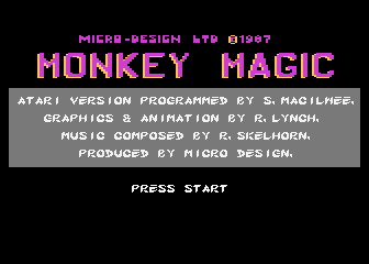 Monkey Magic atari screenshot