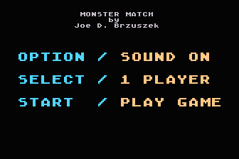 Monster Match atari screenshot