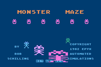 Monster Maze atari screenshot