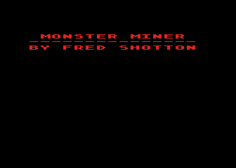 Monster Miner atari screenshot