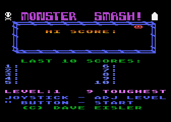 Monster Smash! atari screenshot