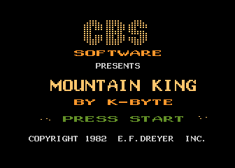 Mountain King atari screenshot