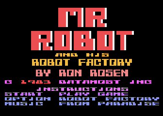 Mr. Robot and His Robot Factory atari screenshot