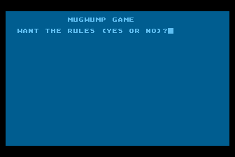 Mugwump Game atari screenshot