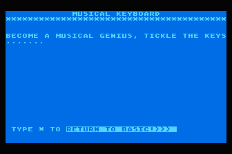 Musical Keyboard atari screenshot