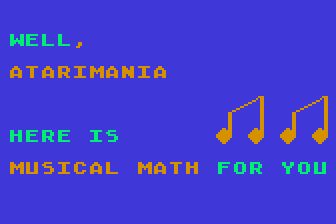 Musical Math atari screenshot