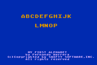My First Alphabet atari screenshot