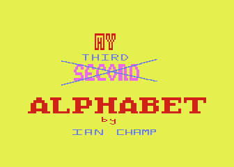 My Third Alphabet atari screenshot