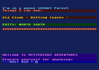 Mysterious Adventure No.  1 - The Golden Baton atari screenshot