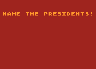 Name the Presidents atari screenshot