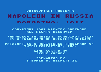 Napoleon in Russia atari screenshot