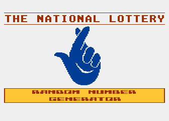 National Lottery Random Number Generator atari screenshot