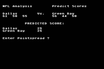 NFL Analysis - 1987 Edition atari screenshot
