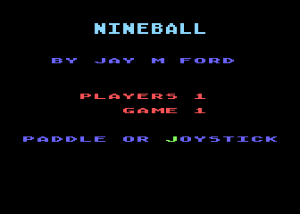 Nineball atari screenshot
