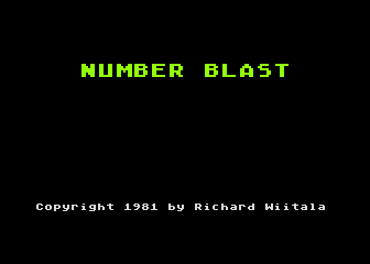 Number Blast atari screenshot