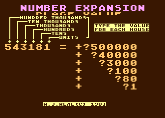 Number Expansion atari screenshot