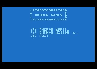 Number Games atari screenshot